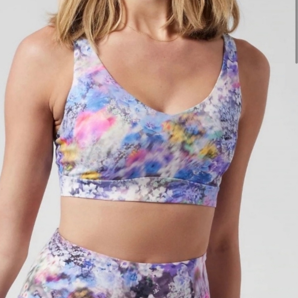 Athleta Solace Printed Bra, Size M